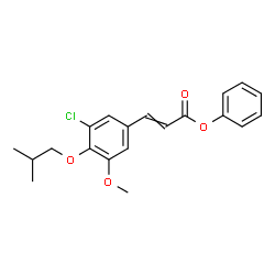 ChemSpider 2D Image | Phenyl 3-(3-chloro-4-isobutoxy-5-methoxyphenyl)acrylate | C20H21ClO4