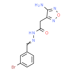 ChemSpider 2D Image | 2-(4-Amino-1,2,5-oxadiazol-3-yl)-N'-(3-bromobenzylidene)acetohydrazide | C11H10BrN5O2