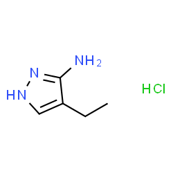 ChemSpider 2D Image | 4-Ethyl-1H-pyrazol-3-amine hydrochloride | C5H10ClN3