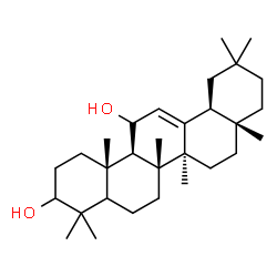 ChemSpider 2D Image | (5xi,18alpha)-Olean-12-ene-3,11-diol | C30H50O2