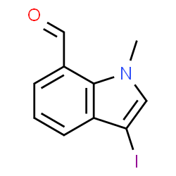 ChemSpider 2D Image | 3-Iodo-1-methyl-1H-indole-7-carbaldehyde | C10H8INO
