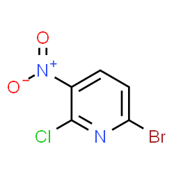 ChemSpider 2D Image | 6-Bromo-2-chloro-3-nitropyridine | C5H2BrClN2O2