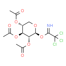 ChemSpider 2D Image | 2,3,4-Tri-O-acetyl-1-O-(2,2,2-trichloroethanimidoyl)-beta-D-xylopyranose | C13H16Cl3NO8