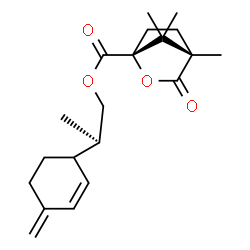 ChemSpider 2D Image | (2R)-2-(4-Methylene-2-cyclohexen-1-yl)propyl (1R,4S)-4,7,7-trimethyl-3-oxo-2-oxabicyclo[2.2.1]heptane-1-carboxylate | C20H28O4