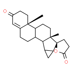 ChemSpider 2D Image | (4aR,6aS,7S)-4a,6a-Dimethyl-4,4a,4b,6,6a,7a,8,8a,8b,8c,9,10-dodecahydro-3H,3'H-spiro[cyclopropa[4,5]cyclopenta[1,2-a]phenanthrene-7,2'-furan]-2,5'(4'H,5H)-dione | C23H30O3