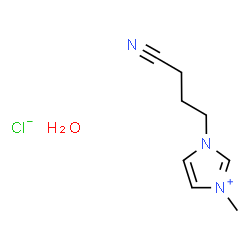 ChemSpider 2D Image | 1-(3-Cyanopropyl)-3-methyl-1H-imidazol-3-ium chloride hydrate (1:1:1) | C8H14ClN3O