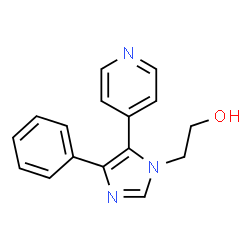 ChemSpider 2D Image | 2-[4-Phenyl-5-(4-pyridinyl)-1H-imidazol-1-yl]ethanol | C16H15N3O