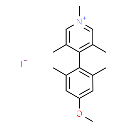 ChemSpider 2D Image | 4-(4-Methoxy-2,6-dimethylphenyl)-1,3,5-trimethylpyridinium iodide | C17H22INO
