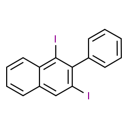 ChemSpider 2D Image | 1,3-Diiodo-2-phenylnaphthalene | C16H10I2