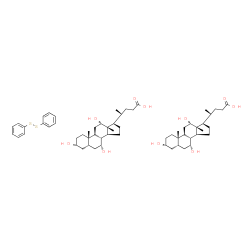 ChemSpider 2D Image | (3alpha,5beta,7alpha,12alpha,20R)-3,7,12-Trihydroxycholan-24-oic acid - 1,1'-disulfanediyldibenzene (2:1) | C60H90O10S2