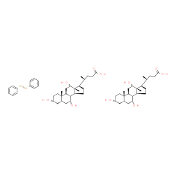 ChemSpider 2D Image | (3alpha,5beta,7alpha,12alpha,20R)-3,7,12-Trihydroxycholan-24-oic acid - diphenyldiselane (2:1) | C60H90O10Se2