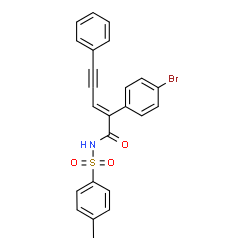 ChemSpider 2D Image | (2E)-2-(4-Bromophenyl)-N-[(4-methylphenyl)sulfonyl]-5-phenyl-2-penten-4-ynamide | C24H18BrNO3S