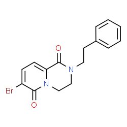 ChemSpider 2D Image | 7-Bromo-2-(2-phenylethyl)-3,4-dihydro-2H-pyrido[1,2-a]pyrazine-1,6-dione | C16H15BrN2O2
