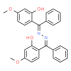 ChemSpider 2D Image | 2-[(E)-{(2Z)-[(2-Hydroxy-4-methoxyphenyl)(phenyl)methylene]hydrazono}(phenyl)methyl]-5-methoxyphenol | C28H24N2O4