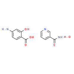 ChemSpider 2D Image | 4-Amino-2-hydroxybenzoic acid - nicotinamide hydrate (1:1:1) | C13H15N3O5