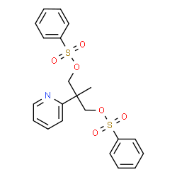 ChemSpider 2D Image | 2-Methyl-2-(2-pyridinyl)-1,3-propanediyl dibenzenesulfonate | C21H21NO6S2