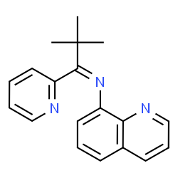 ChemSpider 2D Image | (1Z)-2,2-Dimethyl-1-(2-pyridinyl)-N-(8-quinolinyl)-1-propanimine | C19H19N3