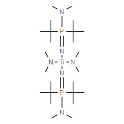 ChemSpider 2D Image | Titanium(4+) {(dimethylamino)[bis(2-methyl-2-propanyl)]phosphoranylidene}azanide dimethylazanide (1:2:2) | C24H60N6P2Ti