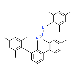 ChemSpider 2D Image | (1E)-1-(2,2'',4,4'',6,6''-Hexamethyl-1,1':3',1''-terphenyl-2'-yl)-3-mesityl-1-triazene | C33H37N3