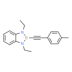 ChemSpider 2D Image | 1,3-Diethyl-2-[(4-methylphenyl)ethynyl]-2,3-dihydro-1H-1,3,2-benzodiazaborole | C19H21BN2