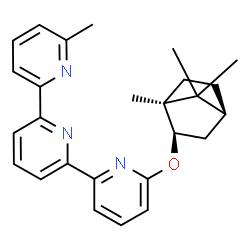 ChemSpider 2D Image | 6-Methyl-6''-{[(1S,2R,4S)-1,7,7-trimethylbicyclo[2.2.1]hept-2-yl]oxy}-2,2':6',2''-terpyridine | C26H29N3O