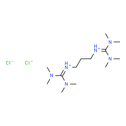 ChemSpider 2D Image | N,N'-1,3-Propanediylbis[bis(dimethylamino)methaniminium] dichloride | C13H32Cl2N6