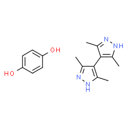 ChemSpider 2D Image | 1,4-Benzenediol - 3,3',5,5'-tetramethyl-1H,1'H-4,4'-bipyrazole (1:1) | C16H20N4O2