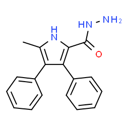 ChemSpider 2D Image | 5-Methyl-3,4-diphenyl-1H-pyrrole-2-carbohydrazide | C18H17N3O
