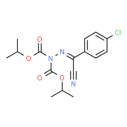 ChemSpider 2D Image | Diisopropyl (2Z)-2-[(4-chlorophenyl)(cyano)methylene]-1,1-hydrazinedicarboxylate | C16H18ClN3O4
