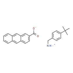 ChemSpider 2D Image | [4-(2-Methyl-2-propanyl)phenyl]methanaminium 2-anthracenecarboxylate | C26H27NO2