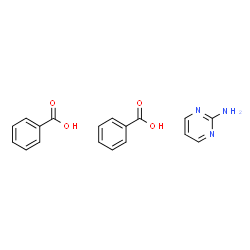ChemSpider 2D Image | 2-Pyrimidinamine benzoate (1:2) | C18H17N3O4