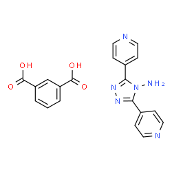 ChemSpider 2D Image | Isophthalic acid - 3,5-di(4-pyridinyl)-4H-1,2,4-triazol-4-amine (1:1) | C20H16N6O4
