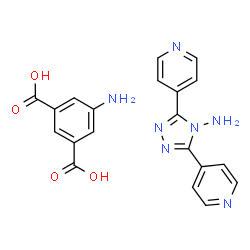 ChemSpider 2D Image | 5-Aminoisophthalic acid - 3,5-di(4-pyridinyl)-4H-1,2,4-triazol-4-amine (1:1) | C20H17N7O4