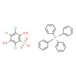 ChemSpider 2D Image | Tetraphenylphosphonium 2,4,5-trichloro-3,6-dihydroxybenzenesulfonate | C30H22Cl3O5PS