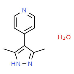 ChemSpider 2D Image | 4-(3,5-Dimethyl-1H-pyrazol-4-yl)pyridine hydrate (1:1) | C10H13N3O