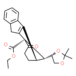 ChemSpider 2D Image | Ethyl (1S,11S,15R)-15-[(4S)-2,2-dimethyl-1,3-dioxolan-4-yl]-12-oxotetracyclo[9.3.1.0~2,10~.0~3,8~]pentadeca-2(10),3,5,7-tetraene-11-carboxylate | C23H26O5