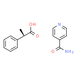ChemSpider 2D Image | (2R)-2-Phenylpropanoic acid - isonicotinamide (1:1) | C15H16N2O3