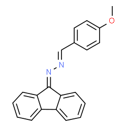 ChemSpider 2D Image | (2E)-1-(9H-Fluoren-9-ylidene)-2-(4-methoxybenzylidene)hydrazine | C21H16N2O