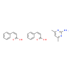 ChemSpider 2D Image | (2Z)-3-Phenylacrylic acid - 4,6-dimethyl-2-pyrimidinamine (2:1) | C24H25N3O4