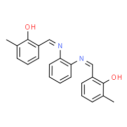 ChemSpider 2D Image | 2,2'-{1,2-Phenylenebis[nitrilo(Z)methylylidene]}bis(6-methylphenol) | C22H20N2O2