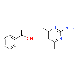 ChemSpider 2D Image | 4,6-Dimethyl-2-pyrimidinamine benzoate (1:1) | C13H15N3O2