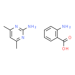 ChemSpider 2D Image | 2-Aminobenzoic acid - 4,6-dimethyl-2-pyrimidinamine (1:1) | C13H16N4O2
