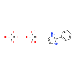 ChemSpider 2D Image | 2-Phenyl-1H-imidazol-1-ium dihydrogen phosphate - phosphoric acid (1:1:1) | C9H14N2O8P2
