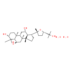 ChemSpider 2D Image | (3alpha,5beta,6beta,8alpha,9beta,10alpha,12alpha,13alpha,14beta,17alpha,20R,24S)-20,24-Epoxydammarane-3,6,12,25-tetrol dihydrate | C30H56O7