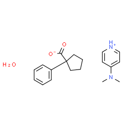 ChemSpider 2D Image | 4-(Dimethylamino)pyridinium 1-phenylcyclopentanecarboxylate hydrate (1:1:1) | C19H26N2O3