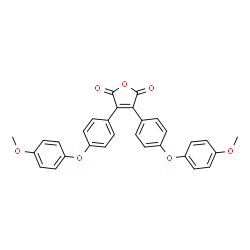ChemSpider 2D Image | 3,4-Bis[4-(4-methoxyphenoxy)phenyl]-2,5-furandione | C30H22O7