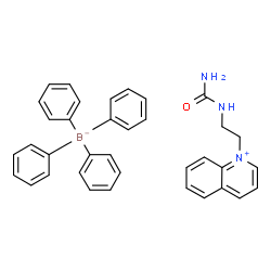 ChemSpider 2D Image | 1-[2-(Carbamoylamino)ethyl]quinolinium tetraphenylborate(1-) | C36H34BN3O