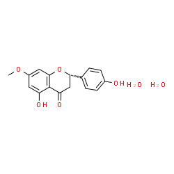 ChemSpider 2D Image | (2S)-5-Hydroxy-2-(4-hydroxyphenyl)-7-methoxy-2,3-dihydro-4H-chromen-4-one dihydrate | C16H18O7