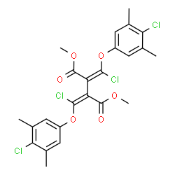 ChemSpider 2D Image | Dimethyl (2E,3E)-bis[chloro(4-chloro-3,5-dimethylphenoxy)methylene]succinate | C24H22Cl4O6