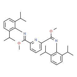 ChemSpider 2D Image | Dimethyl N,N'-bis(2,6-diisopropylphenyl)-2,6-pyridinedicarboximidate | C33H43N3O2